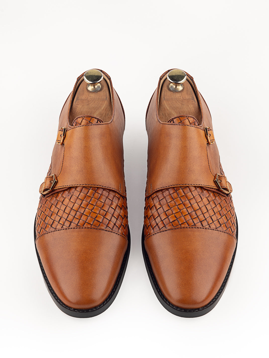 Nitorious Miyake Premium Lux Double Strap Monk Shoes For Men