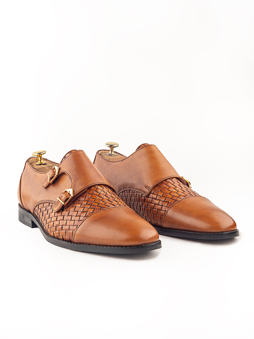 Nitorious Miyake Premium Lux Double Strap Monk Shoes For Men