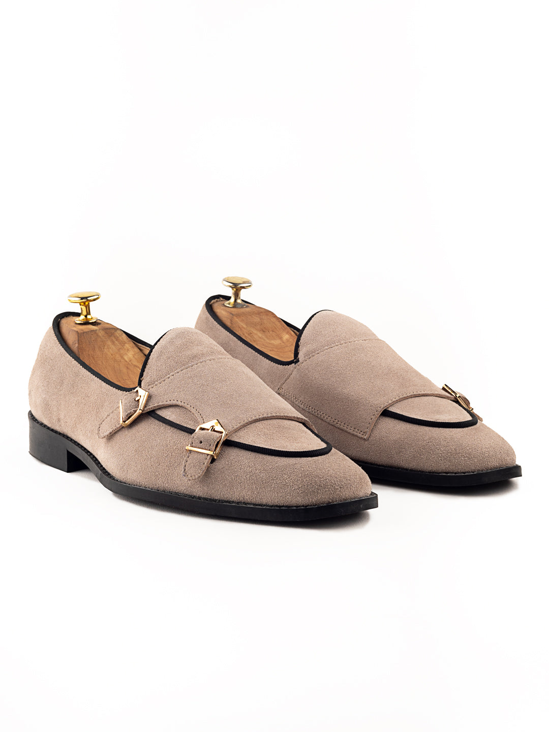 Sapphire Luxe Batwing Double Strap Monk Shoes For Men