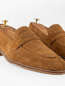 Marino Grain Studded Pinned Slipon Loafers For Men