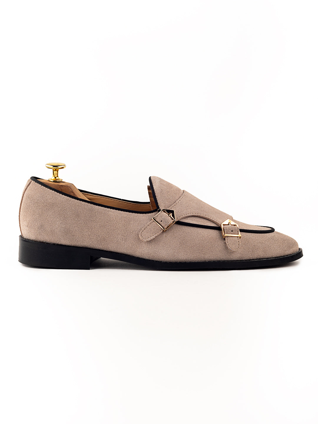 Sapphire Luxe Batwing Double Strap Monk Shoes For Men