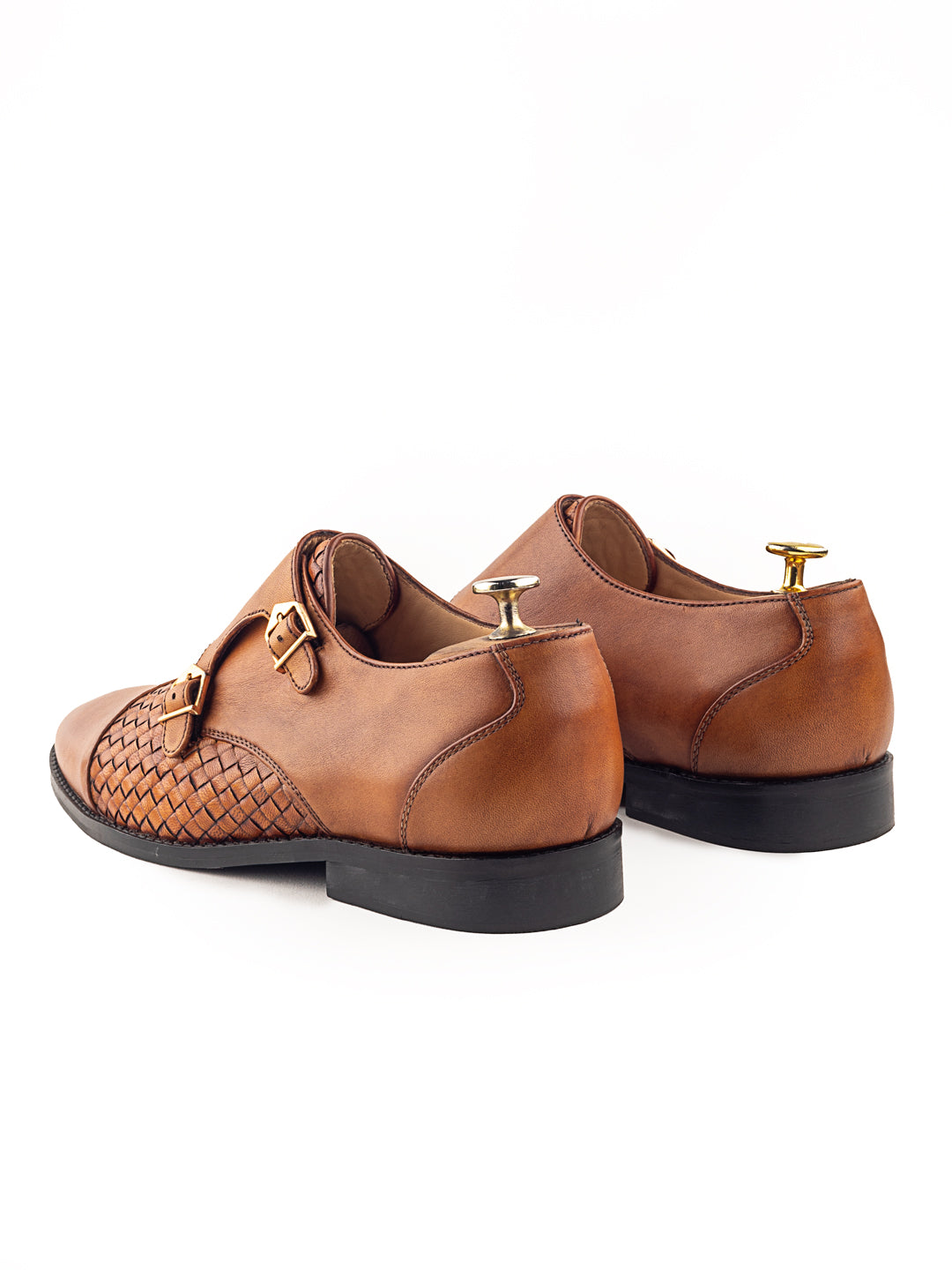 Nitorious Miyake Premium Lux Double Strap Monk Shoes For Men