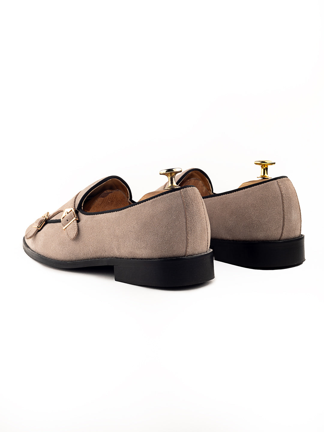 Sapphire Luxe Batwing Double Strap Monk Shoes For Men