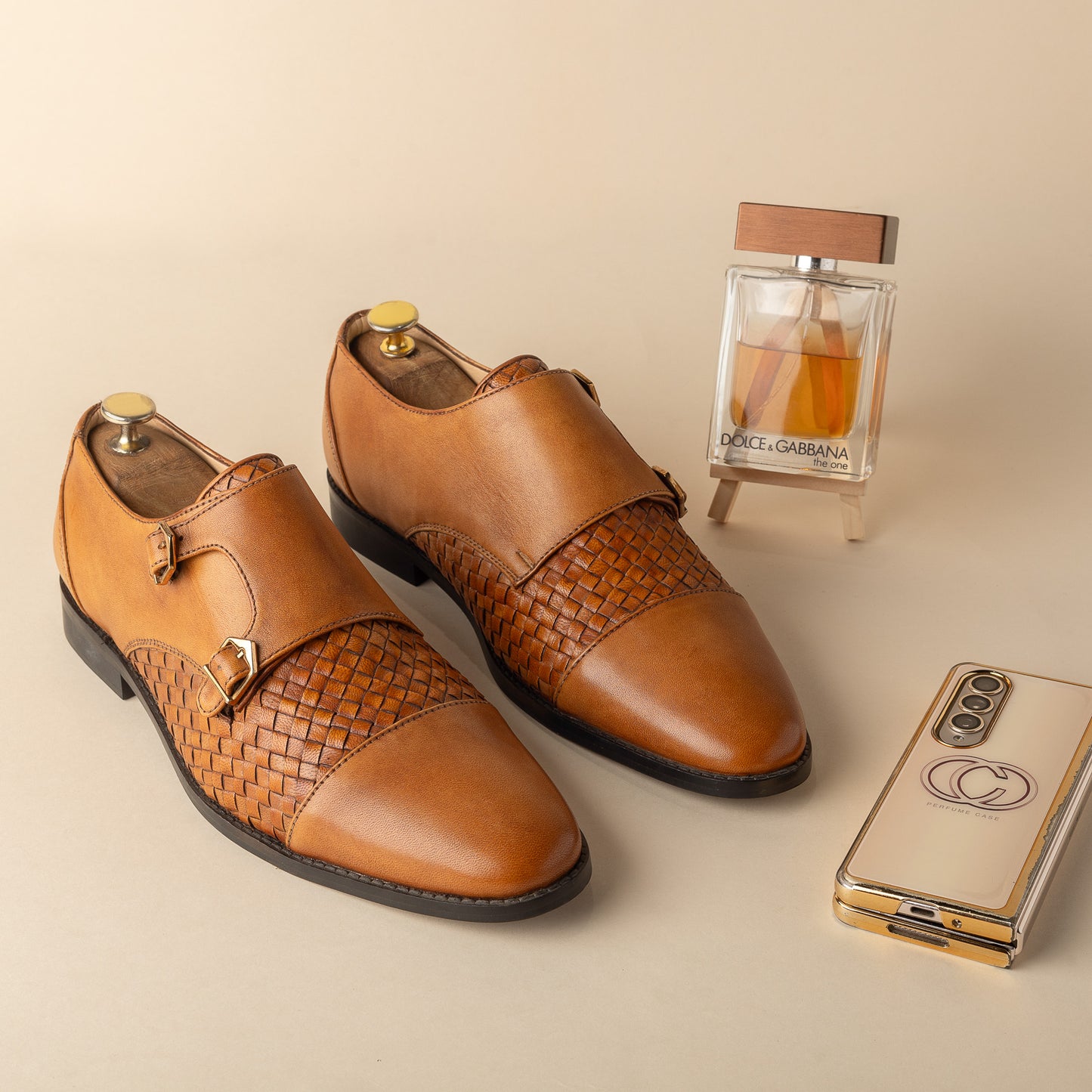 Nitorious Miyake Premium Lux Double Strap Monk Shoes For Men
