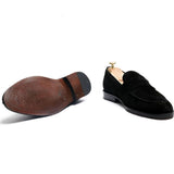 Marino Black Clean Slipon Loafers For Men
