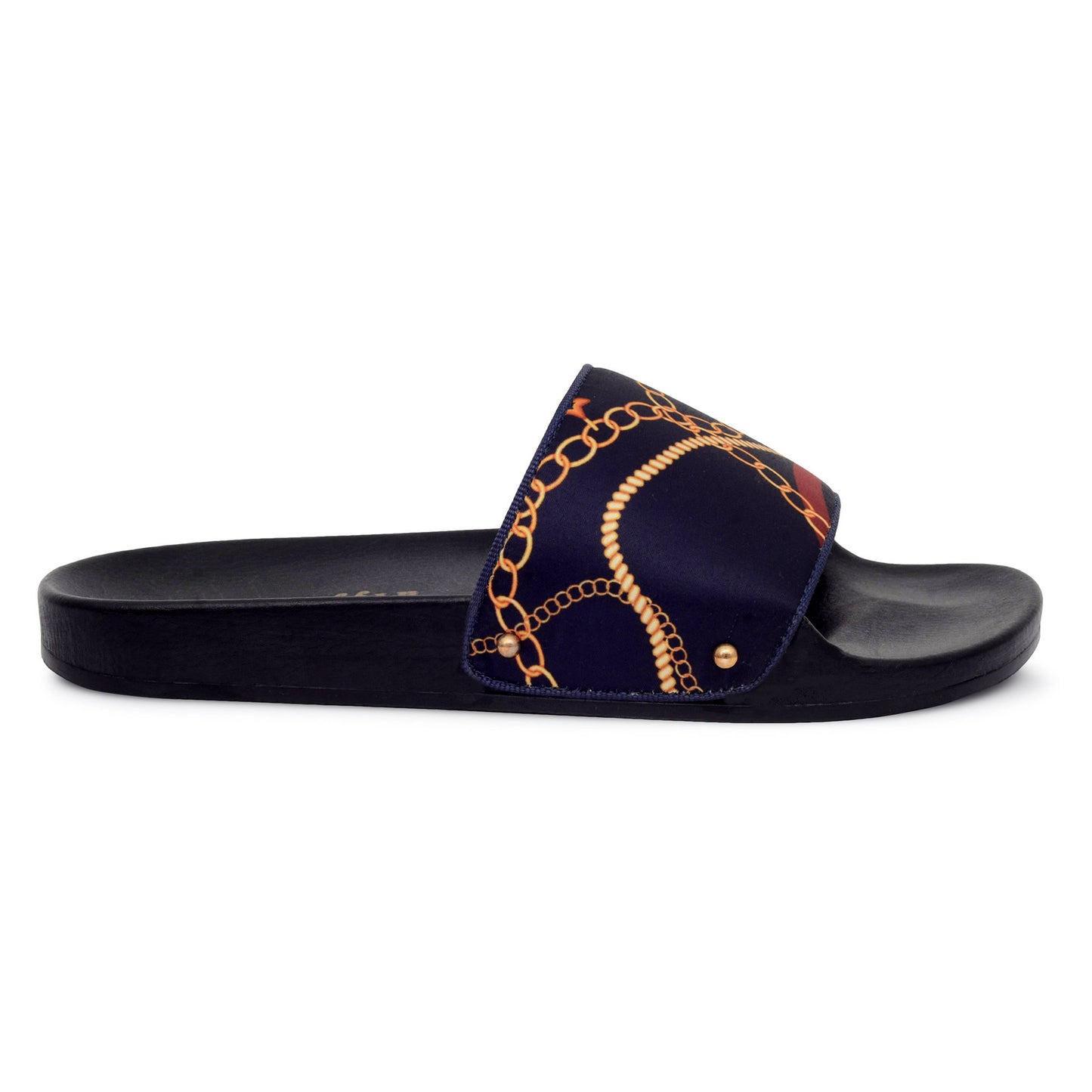 NAUGHTY INDIGO CHAIN BEACH SLIDER