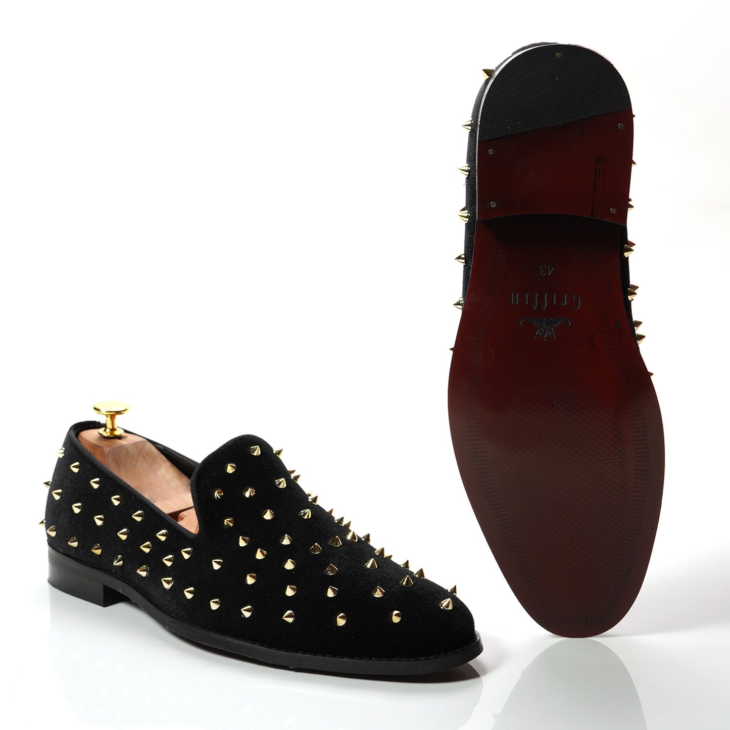 Luxury Nord Spikes Slipon Loafers Shoes For Men