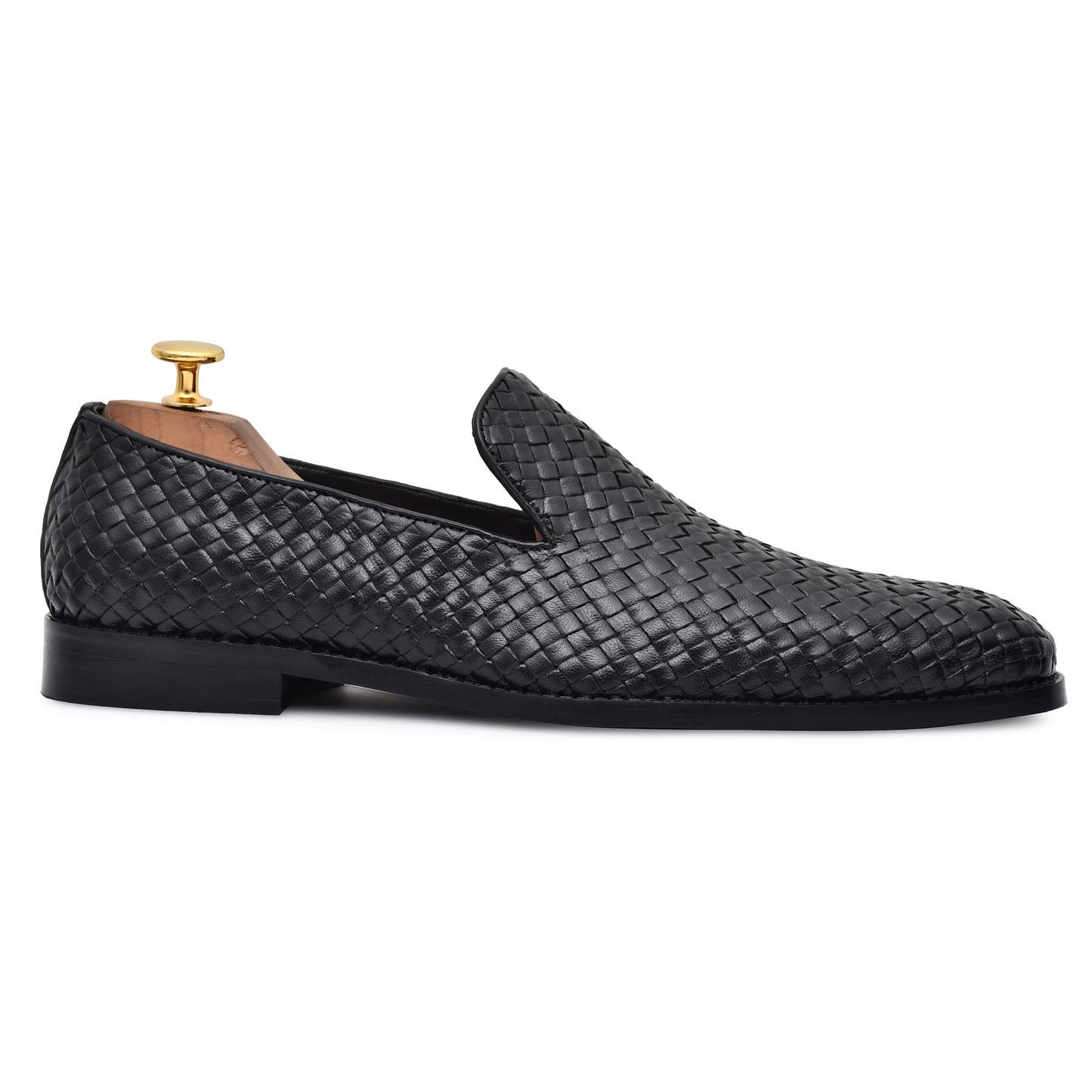 Maroush Burnished Hand Woven Slipon Loafers Shoes For Men