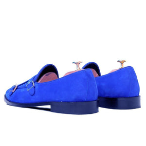 Santosa De Blanco Batwing Double Strap Monk Shoes For Men