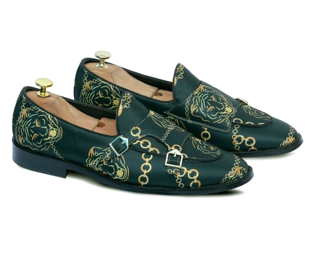 Tommaso Intenso Batwing Double Strap Custom Made Monk Shoes For Men