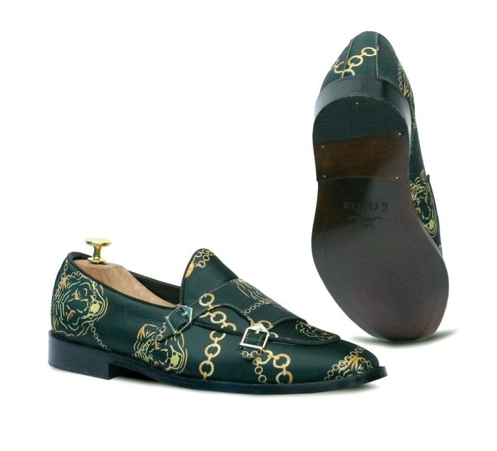 Tommaso Intenso Batwing Double Strap Custom Made Monk Shoes For Men