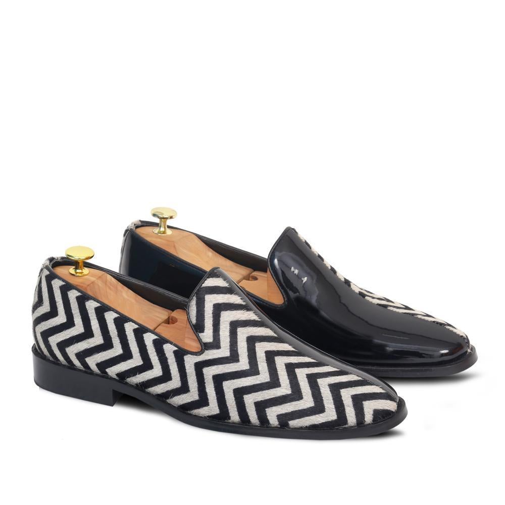 Nauti Naughty Waves Pony Hair Party Slipon Loafers Shoes For Men