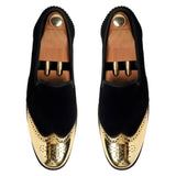 Ghost Waxed Coal Golden Slipon Shoes For Men
