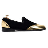 Ghost Waxed Coal Golden Slipon Shoes For Men