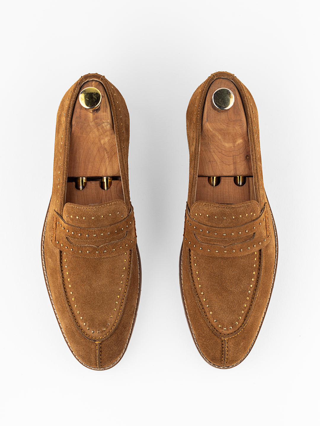 Marino Grain Studded Pinned Slipon Loafers For Men