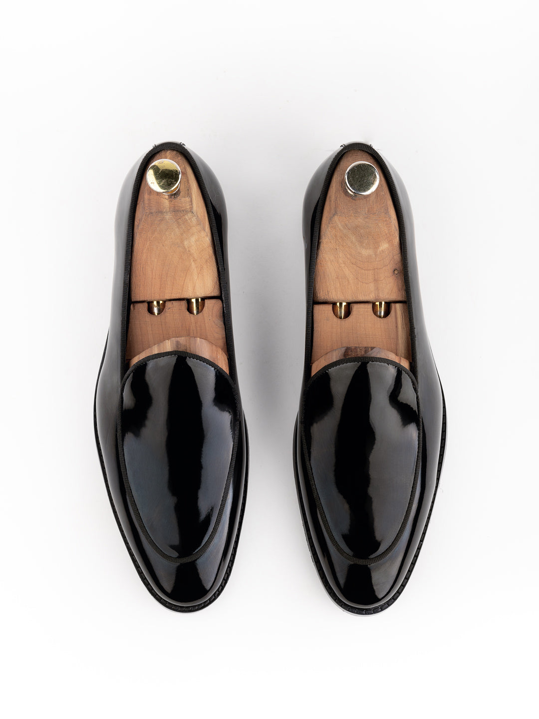 Coco Dona Black Patent Men Slipons Loafers