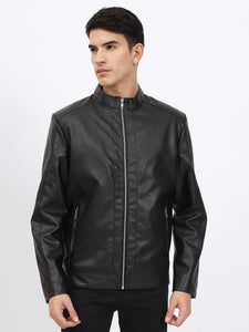 Nior Men Straight Collar Jacket: Timeless Sophistication in Black ⚫🕶️
