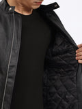 "Tiffany Men Jacket: Timeless Style in Black Faux Leather Elegance 🖤"