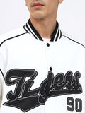 Mojave Tiger Men Baseball Bomber Jacket: 🐅 Unleash Your Hip Hop Style in White ⚾🎤