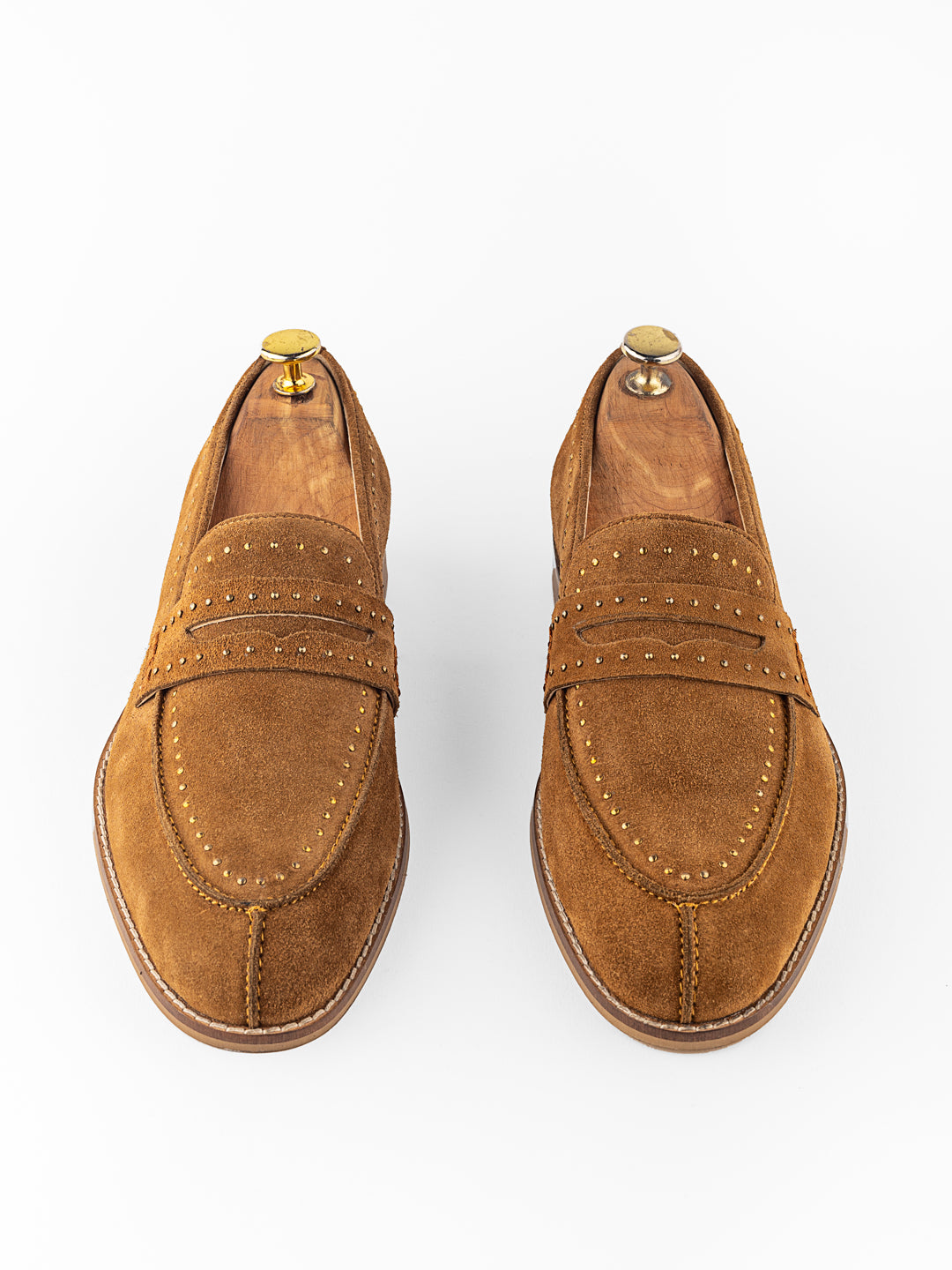 Marino Grain Studded Pinned Slipon Loafers For Men