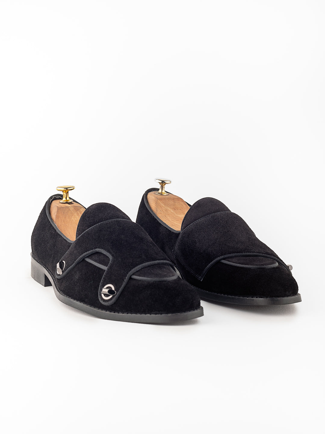 Sapphire Batwing Double Strap Monk Shoes For Men