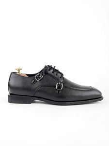 Archillies Blend Black monk laceup shoes for men