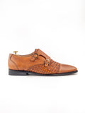 Nitorious Miyake Premium Lux Double Strap Monk Shoes For Men