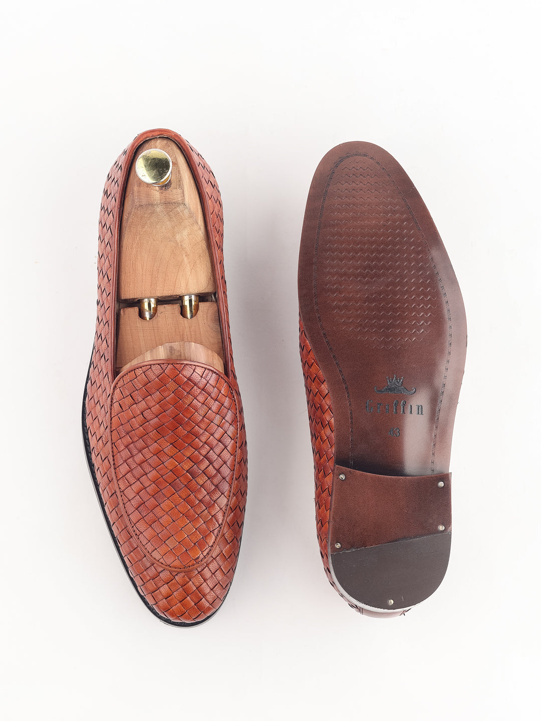 Headout Romper Hand Woven Tan Penny Slipons men loafers