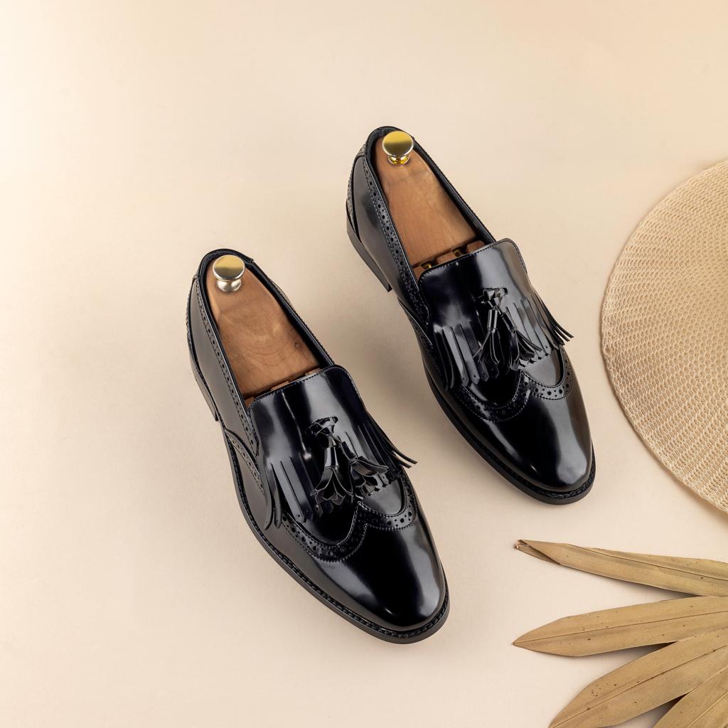 Romeo Toledo Black Loafers Shoes For Men