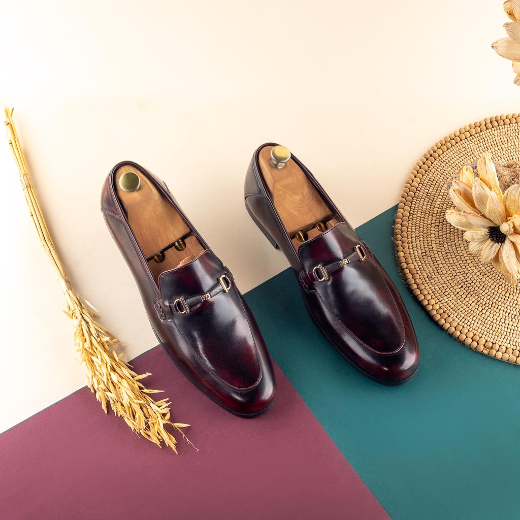 Radar Wine Horse Bit Loafers Shoes For Men