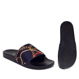 NAUGHTY INDIGO CHAIN BEACH SLIDER