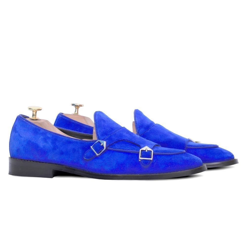 Santosa De Blanco Batwing Double Strap Monk Shoes For Men