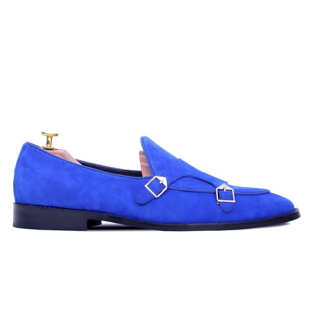 Santosa De Blanco Batwing Double Strap Monk Shoes For Men