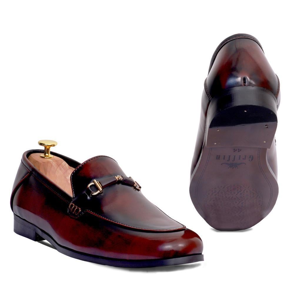 Radar Wine Horse Bit Loafers Shoes For Men