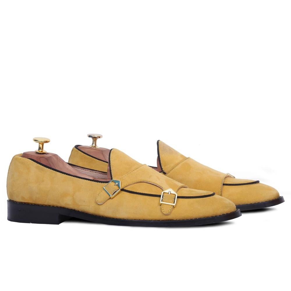 Santorini Riccardo Batwing Limited Edition Double Strap Monk Shoes For Men