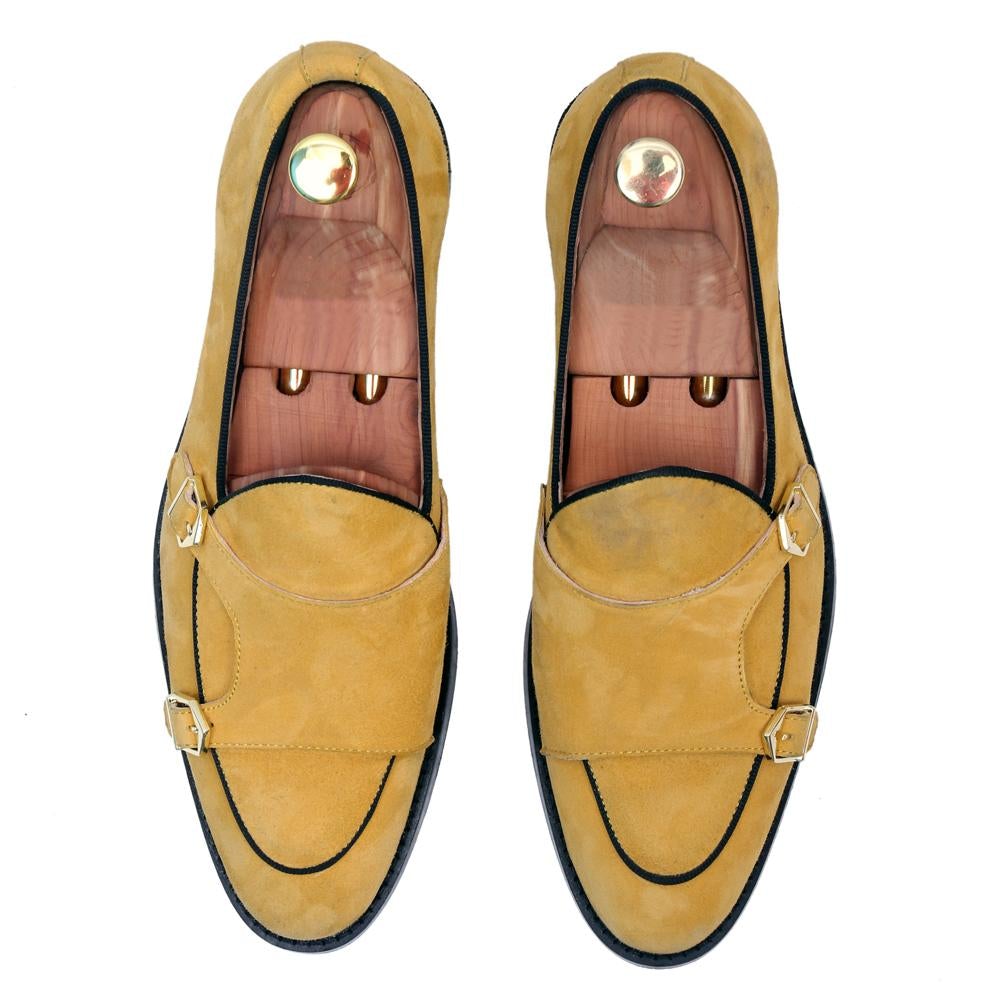 Santorini Riccardo Batwing Limited Edition Double Strap Monk Shoes For Men