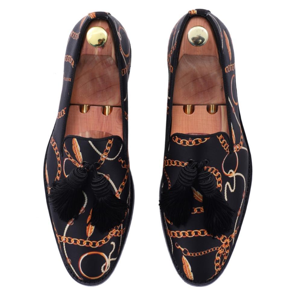 Florid Eljebel Radica Bullion Tassel Loafers Shoes For Men