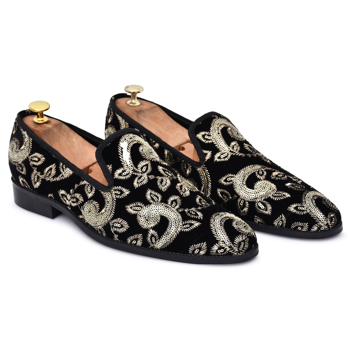 Supreme Stomper Sequin Velvet Slipon Loafers For Men