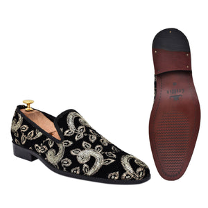 Supreme Stomper Sequin Velvet Slipon Loafers For Men