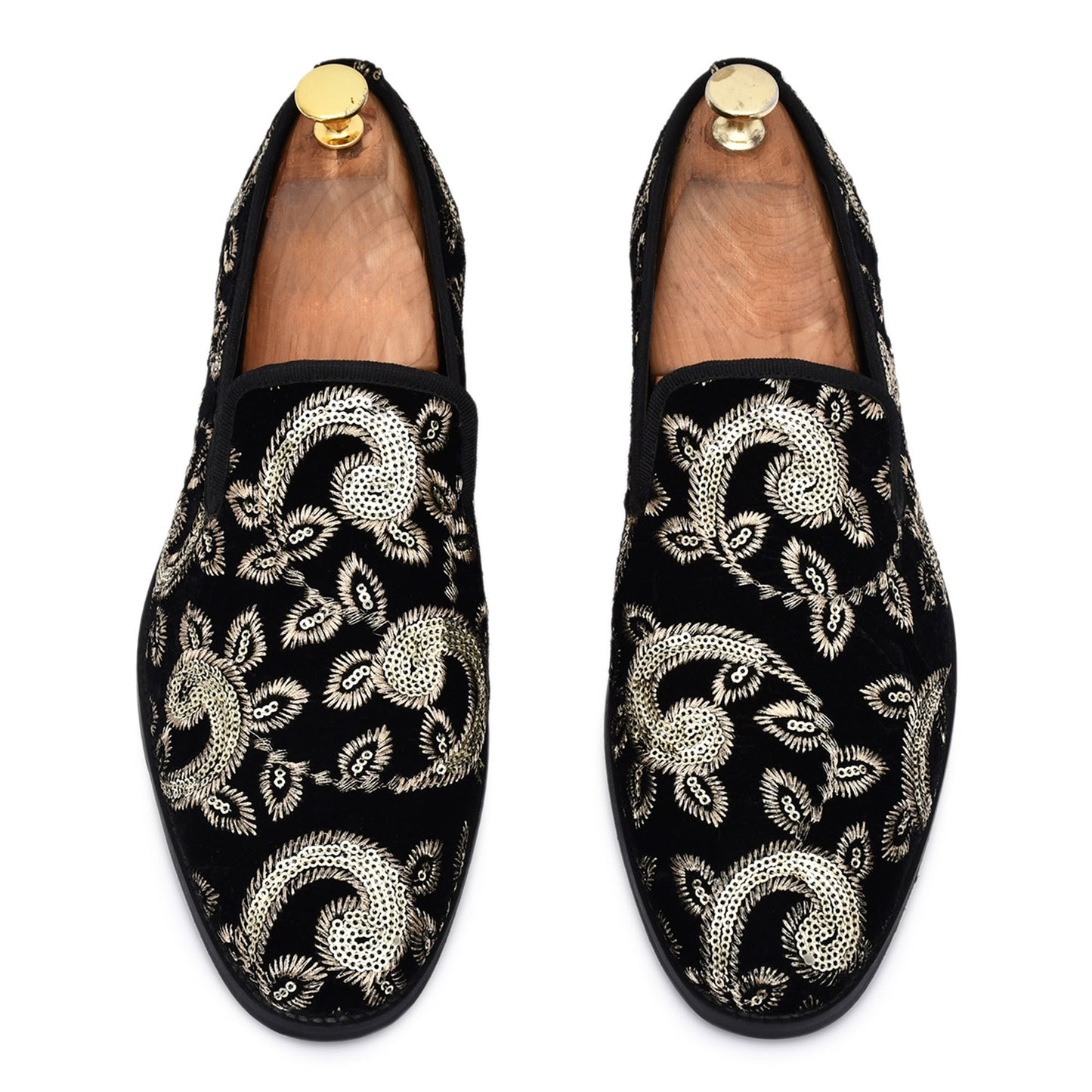 Supreme Stomper Sequin Velvet Slipon Loafers For Men